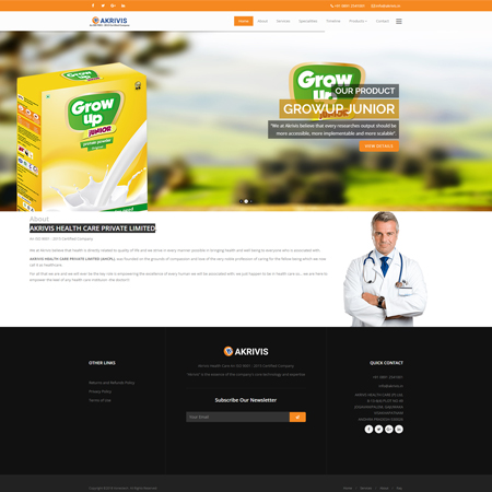 AKRIVIS HEALTH CARE Website Design