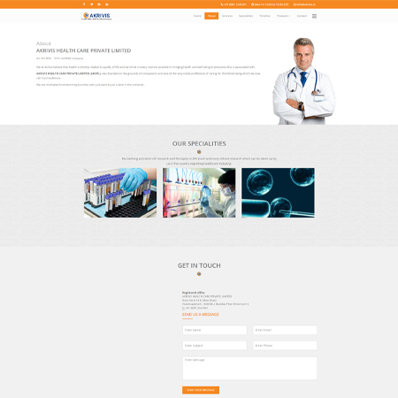 AKRIVIS HEALTH CARE Website Design